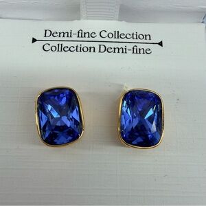 Blue and Gold Earring studs nwt